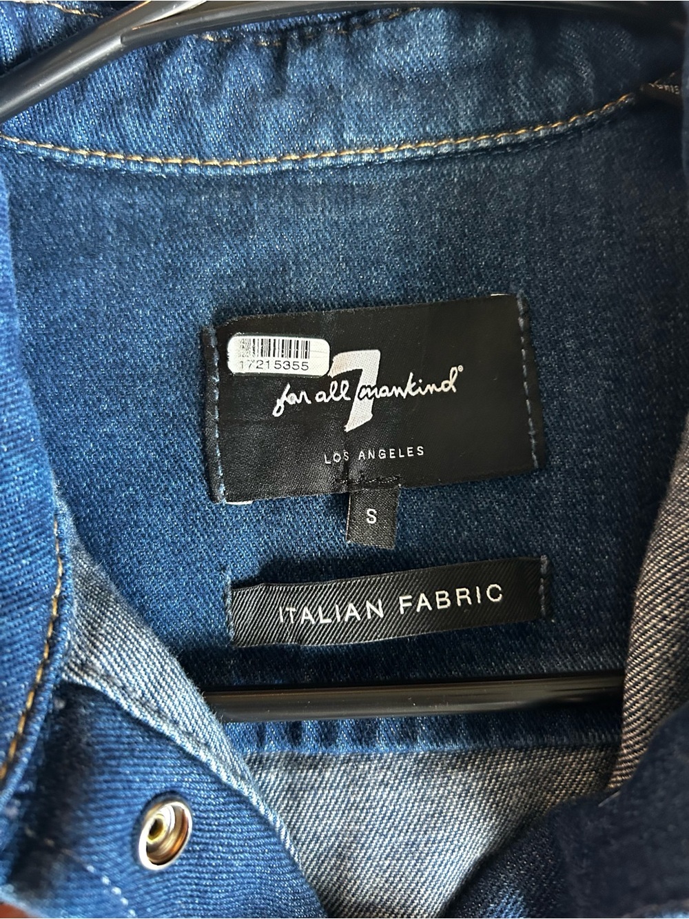7 For All Mankind - Luxe Dress 
Denim Shirt Dress, Classic Button-Front Style - Picture 7 of 10